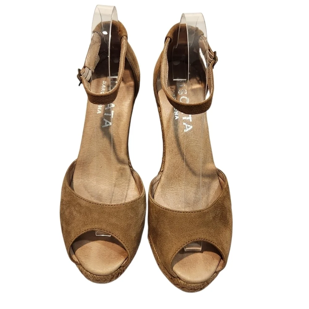 VISCATA CAPRUBI SUEDE ESPADRILLE SANDAL WEDGES SZ 38EU (7)